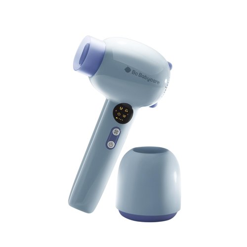 Bc Babycare Gentle Cordless Hair Dryer for Baby and Kids, Quiet Portable Mini Blow Dryer for Infant,Portable Travel Hair Dryer,Low Heat/Speed with 4 Model for Hair Diaper and Full Body (Purple)