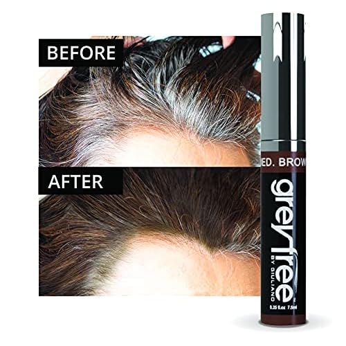 Root touch up hair mascara temporary cover conceal gray roots hair lines eyebrows mens mustache and beards Medium-Brown
