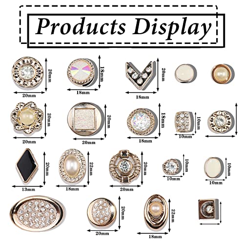NAISKA 19PCS Rhinestone Hair Beads for Braid Gold Loc Dreadlocks Accessories Shiny Crystal Rhinestones Hair Braid Beads Pearl Hair Cuffs Hair Jewelry DIY Braids Accessories