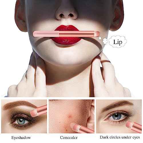 Lip Brush Lip Smudge Brushes Lipstick Brush with Tubes 3PCS Lip Gloss Applicator Wands Lip Brushes Multi-purpose Lip Makeup Brush Eyeshadow Brush Concealer Brush Lip Gloss Wands Applicator Tool Kits