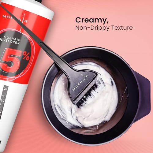 MOEHAIR Hair Color Developer 1.5% Hydrogen Peroxide | 5 Volume Creme Developer for Coloring and Bleaching | Paraben-free | Professional-Grade Hair Creme Developer | Peach Fragrance ? 32 Fl. Oz