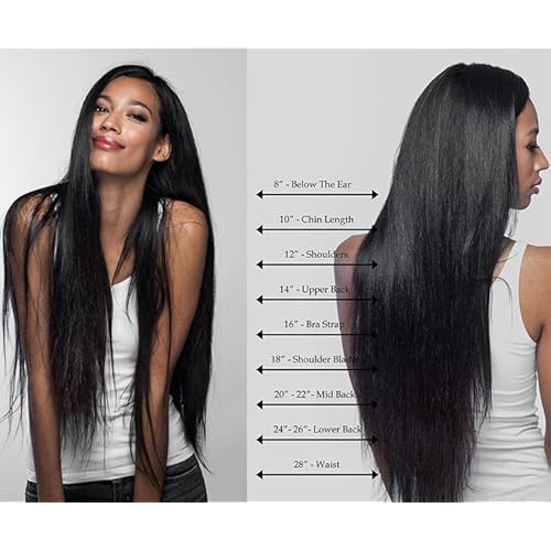 Short Straight Human Hair Bundles 10 12 14 16 Inch Human Hair Bundles 100% Unprocessed Brazilian Virgin Hair Bundles Weave Human Hair Extensions For Daily Life