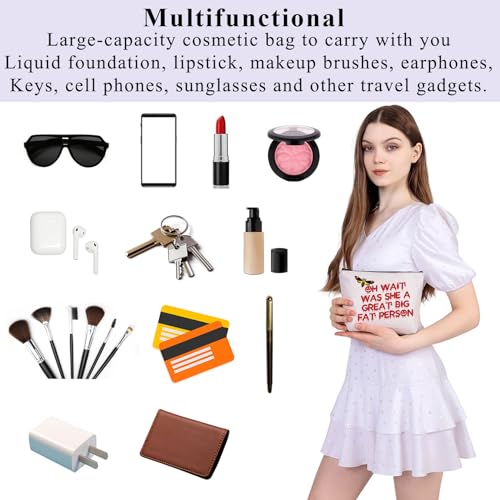 PLITI Silence Lambs Movie Gift Hannibal Lecter Fan Gift Oh Wait Was She A Great Big Fat Person Death Head Moth Makeup Bag (Big Fat Bag)