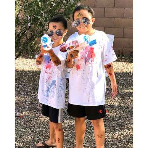 204Pcs Paintball Temporary Tattoos - Fun Kids Paintballs Tattoos Temporary Stickers Favors for Paintball Birthday Decorations, Paintball Party Supplies Class School Carnival