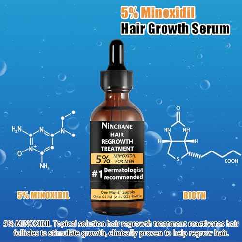 Minoxidil for Men 5% ? Hair Regrowth & Beard Growth Kit ? Extra Strength Hair Loss Treatment ? Topical Minoxidil for Facial Hair & Scalp ? 60ml