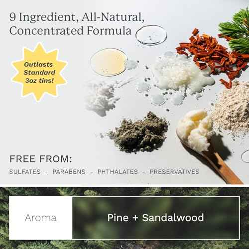 Highland Glacial Hair Clay Pomade - Award winning hair styling clay for men and women made with 100% all natural and organic ingredients that promote hair and scalp health. Low shine, Medium Hold.