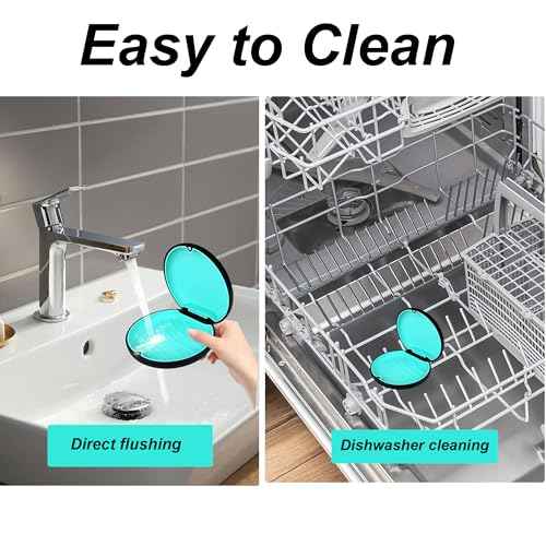 2 Pack Aligner and Retainer Case,Compatible with Invisalign,Mouthguard Case Kits, Portable Aligner Cases with Chew Remover Tool and Brush, Black(Blue+Cyan Silicone)