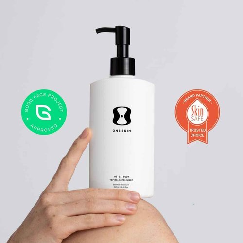 OneSkin BODY OS-01 Peptide Skin Longevity Daily Moisturizer- Improves Skin Texture & Barrier, Safe for Sensitive Skin, 250 mL/ 8.45 fl oz