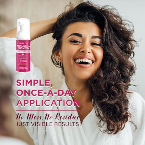 5% Minoxidil Foam for Women Hair Growth: Extra Strength Hair Regrowth Treatment ? Revitalize Hair Follicles & Regrow Thicker, Fuller Hair ? Hair Loss Solution - 2x60ML