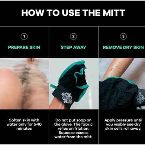 Dermasuri - Deep Exfoliating Glove - Polishing Mitt Body Scrubber - Korean Skin Cleaner Exfoliator - Dead Skin Buffing Treatment - Gifts for Women & Men - Keratosis Pilaris Scrub Remover - (2 Pack)