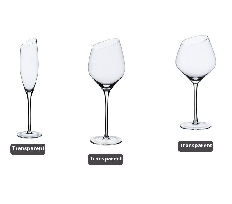 Beveled Crystal Wine Glass Set - Red, Champagne & Big Belly Styles