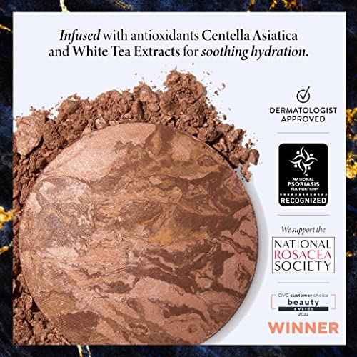 LAURA GELLER NEW YORK Daily Routine Kit (4 PC): Baked Balance-n-Brighten Foundation, Medium + Retractable Kabuki Brush + Blush-N-Brighten, Tropic Hues + Original Baked Highlighter, French Vanilla