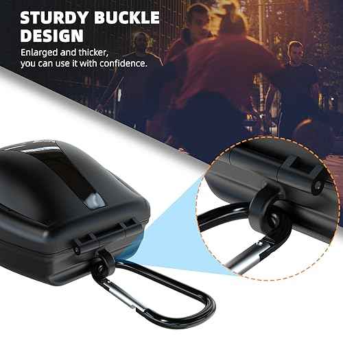 ARGOMAX Sports Mouth Guards Case, 1 Piece Sports Braces Case with Carabiner, Football Mouthguard Case, Black.