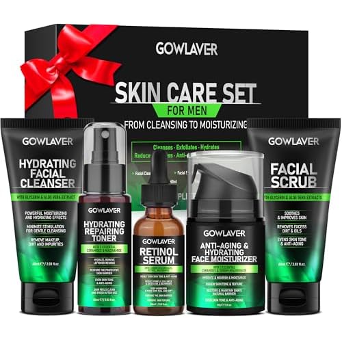 Gifts for Men,Skin Care for Men,Hydrate & Anti-Aging Face Care Routine for Mens All Skin Types,Birthday Christmas Stocking Stuffers Secret Santa Gifts Fathers Valentines Him Dad Boyfriend Husband