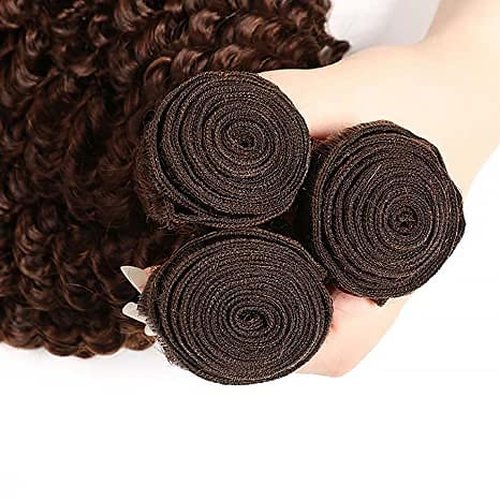 20 22 24 Inch Color 4 Bundle Dark Brown Water Wave Human Hair Bundles Color 4 Ocean Wave Bundles Human Hair Chocolate Brown Wet and Wavy Bundle