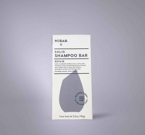 HiBAR - Repair Shampoo & Conditioner Set - For Damaged, Broken, Brittle Hair - Restore & Nourish - Quinoa Protein & Jojoba Oil - Plastic, Soap, Paraben & Sulfate-Free -Color Safe & Vegan -2 Solid Bars