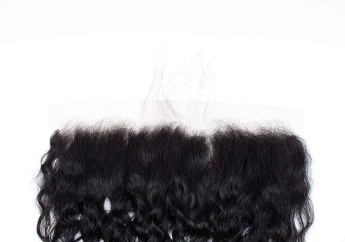 Kapelli Hair 13x4 Lace Frontal Closure Water Wave Regular HD Lace, 200% Density, 100% Brazilian Virgin Human Hair Ear to Ear HD Lace Frontal Pre Plucked with Baby Hair Natural Black Color 20 Inch