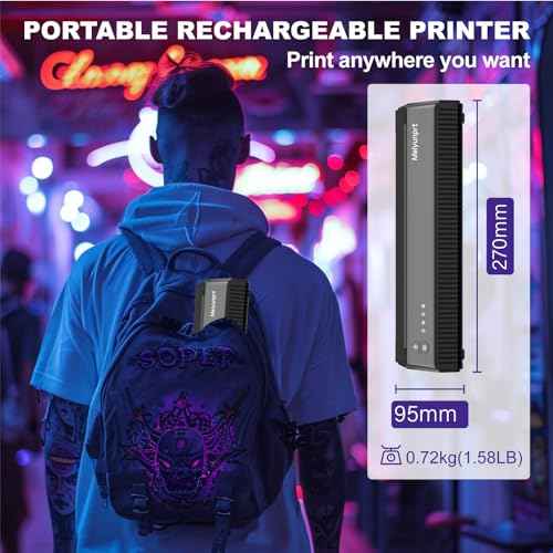 Tattoo Stencil Printer Bluetooth Thermal Stencil Printer for Tattooing Wireless Tattoo Machine Kit with 10 Transfer Paper Compatible with Smartphone & PC for Tattoo Artists & Beginners