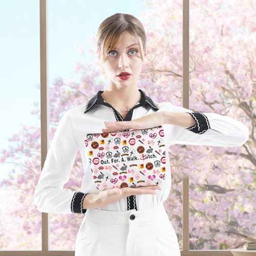 GJTIM BTVS TV Show Inspired Gift Out For A Walk Bi*ch BTV Vampire Makeup Zipper Pouch for Fans (Walk Bit*ch Bag)