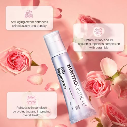 tHermoCEUTICAL EXO Regentron Cream - Bakuchiol & Ceramide Facial Cream for Wrinkles, Fine Lines, Complexion Elasticity, 1.69 fl.oz