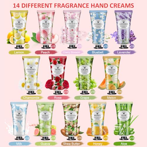 210 Pack Moisturizing Hand Cream Gifts Set, Stocking Stuffers for Wome, Hand Lotion Travel Size for Dry Cracked Hands, Bulk Hand Lotion for Christmas Gifts, Mom Gifts, Bridesmaid Gifts, Small Gifts