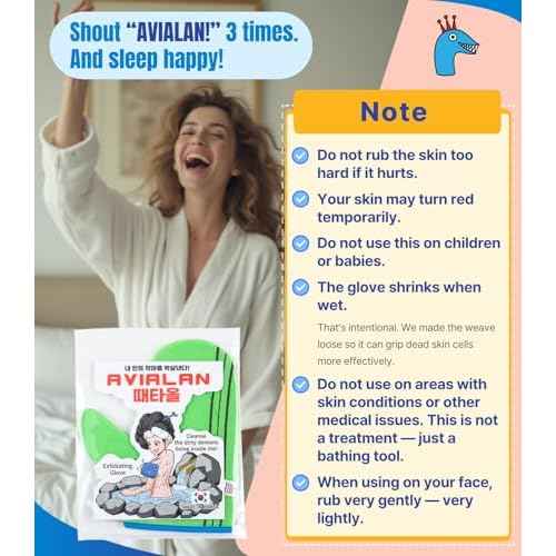 Exfoliating Glove Korean Skin Care Body wash loofah face Lip Body Scrub Dry Brushing Body Brush Foot Back Scrubber scrubbing Bathing Sponge Black Head Remover Gloves (Green)