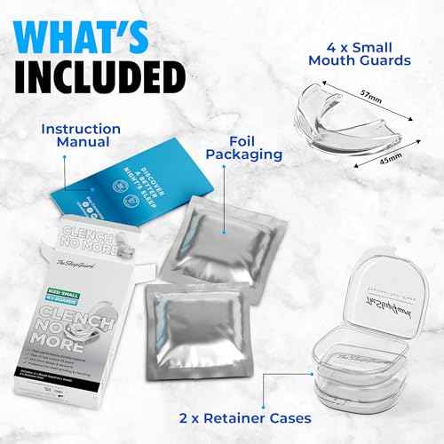 TheSleepGuard Mouth Guard for Clenching Teeth at Night [Pack of 4, Small Size - Women] ? Custom Night Guards for Teeth Grinding ? Nighttime Protection During Sleep for Adults