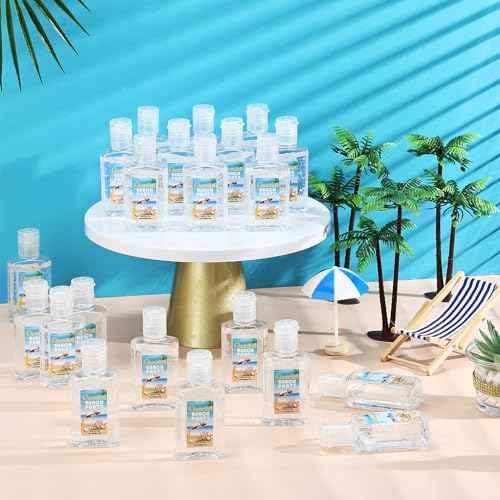 12 Pcs Mini Aloe Vera Gel Bulk for Christmas Wedding Party 1oz Soothing Moisture Aloe Gel Bulk Travel Size for Thank You Gifts Christmas Favors Wedding Party (Beach)