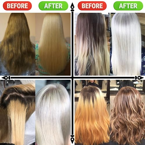 Professional Blue Bleaching Powder - Plex Technology - Lifts up to 9 Shades - Maximum Lifting Extra Strength Lightener Hair Highlights All Type & Highlighted Hair - Dust Free - 16.9 oz