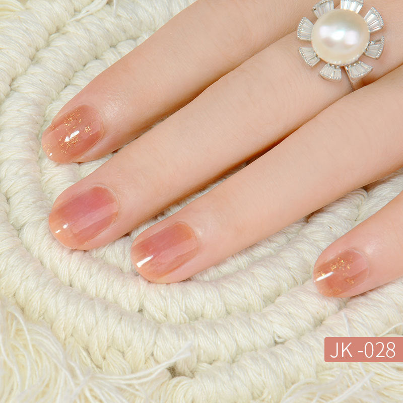 Waterproof Nail Sticker Set - Durable Semi-Baked UV Gel Art for Nails