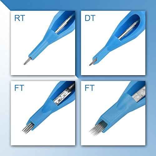 ATOMUS 50pcs Mixed Tattoo Needle Tips Disposable Plastic Assorted Tips 3RT, 5RT, 7RT, 9RT, 3DT, 5DT, 7DT, 9DT, 5FT, 7FT, Tattoo Round Flat/Magnum Diamond Tips (Mixed)