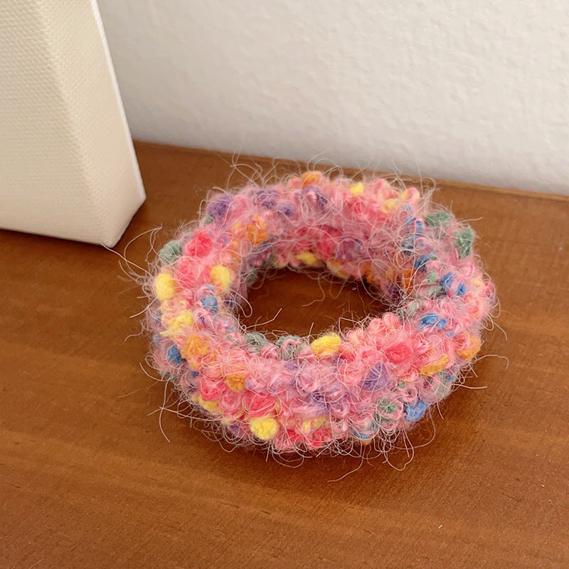 Cute Plush Elastic Hair Scrunchie - Soft Large Intestine Style Hair Band