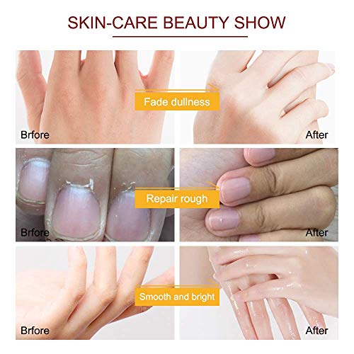 5 Pairs Hand Mask Gloves, Moisturizing & Repairing Treatment for Extra Dry & Rough Skin, Exfoliating Peeling Mask for Home Spa Care, Men & Women