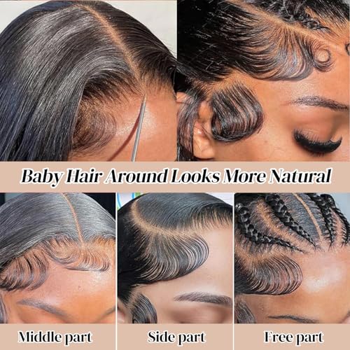 LICHANG 200 Density 13x4 Lace Front Wigs Human Hair 13x4 HD Frontal Human Hair Lace Front Wigs Straight Wigs Human Hair Straight Glueless Human Pre Plucked for Women 26 Inch