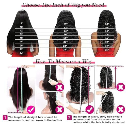 Headband Wig Human Hair for Women 16-Inch 180% Density Body Wave Headband Wigs Glueless Human Hair Wig(Body Wave, Natural Black)