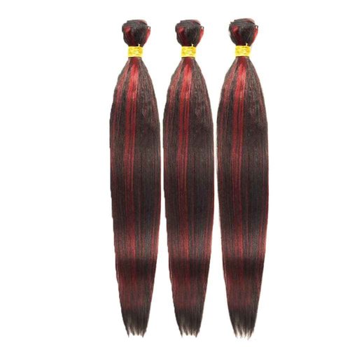 Habiliana Bundles Human Hair 16 18 20 Inch Straight Burgundy T1B/99J Human Hair Bundles 11A Unprocessed Brazilian Virgin Quick Weave Hair Extensions for Black Women