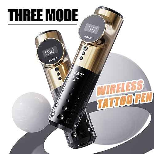 Mast Archer Wireless Tattoo Pen Machine, 5 Star Series Pro Rotary Tattoo Gun with Powerful Motor by Mcore, 2,000mAh Battery by Mastlabs for Run Long Time