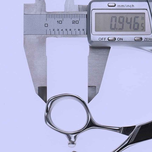 AOLANDUO Convex Edge Hair Cutting Scissors 6" Japanese VG10 Steel, Professional Salon Shears, Offset Handle, Ergonomic, Includes Case & Accessories, Silver White, 1 Count