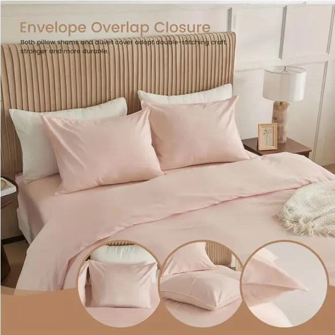 King Duvet Cover - Pleated Design, Multiple Colors Available
