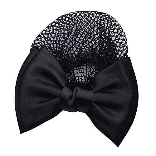 2 Pcs Bowknot Hair Snood Net Barrette Bun Cover Bow Hair Clip Xmas Gifts for Women Lady