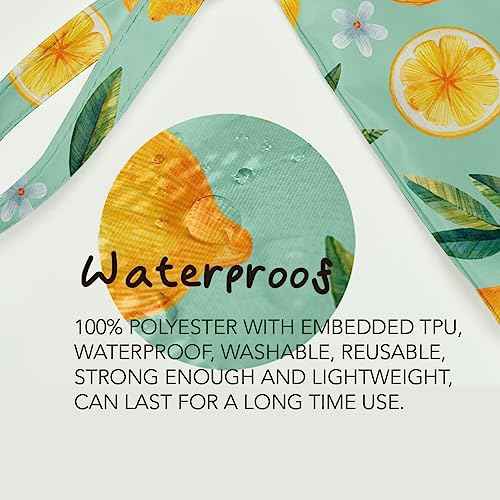 Fokongna Wet Bag Wet Dry Bag Beach Bag Wet Bag For Swimsuit, Travel Makeup Bag Toiletry Bag Waterproof Large Capacity for Women Girls Mom Sister Friends Diaper Bag Strawberry lemon Decor