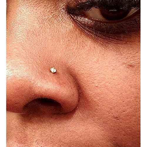 QWALIT 2pack Nose Ring Piercing Kit - Gold Nose Piercing Gun Kit