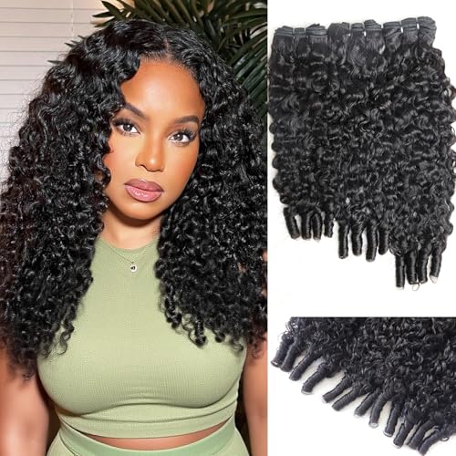 Burmese Curly Bundles Human Hair 3c4a 100% Unprocessed Brazilian Virgin Hair 3 Bundles Quick Water Weave with Spiral Curly End Raw Human Hair Extensions 16 18 20 Inch Natural Black