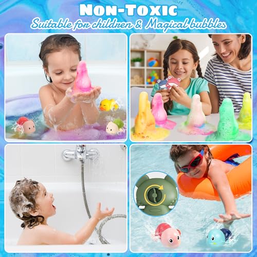 FIREKOTO¢ç 8pcs Purely Handmade Kids' Rainbow Interactive Bath Bombs kids Potions?Organic Colorful Bubble Bath for Kids Safe, Best Birthday, Party, Easter Bath Bombs Gift Set for Girls and Boys(8-Pack)