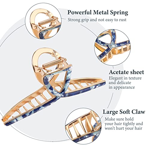 Hair Clip, 3 Pack - Large Metal Hair Claw Clips for Women's Thick or Thin Hair, 3 Styles, Practical, Sturdy - Perfect for Long Hair, Short Hair, Daily or Special Occasions