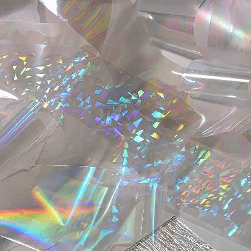 JCakes Aurora Nail Art Foil 20 Rolls Holographic Transfer Foil for Laser Designs