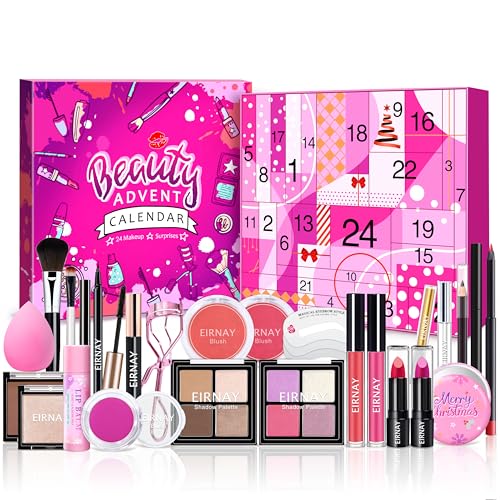 Makeup Advent Calendar 2025, 24 Days Christmas Gift Makeup Sets For Women Teen Girl, 2025 Xmas Countdown Calendar Cosmetics Holiday Surprise Make Up Gift Kits for Women Full Kit