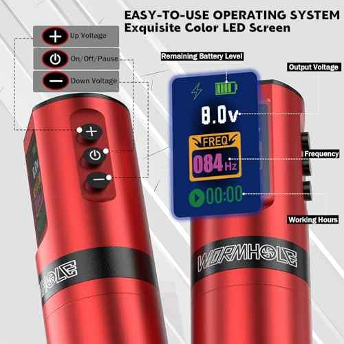 Wormhole Professional Wireless Tattoo Kit with 1800mAh Battery, Complete Set Including Tattoo Needles, Ink, and Everything Needed for Beginners - WTK284