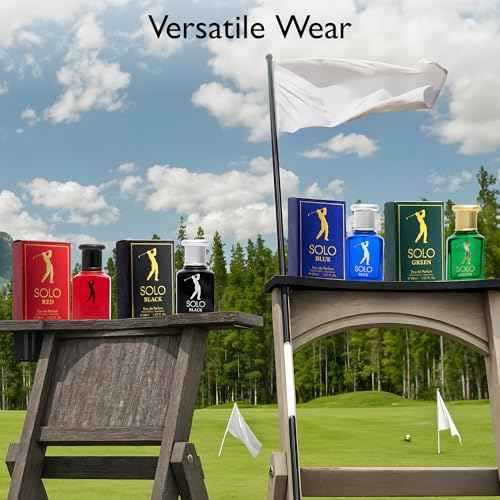 NovoGlow Solo 4-Piece Mini Fragrance Set for Men EDP - Solo Red, Blue, Black & Green - Combination of Woody, Citrus & Spicy Scents - Suitable For All Skin Types - Free of Paraben Each in 30ml Bottle