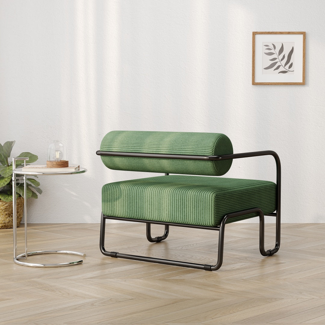Dark Green Iron Sofa Chair - Lazy Individual & Balcony Leisure Chair